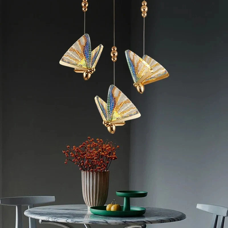 Lightweight butterfly ceiling decor lamp