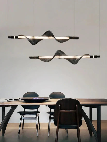 Linear Tube Pendant – Scandinavian Minimalist Ceiling Light