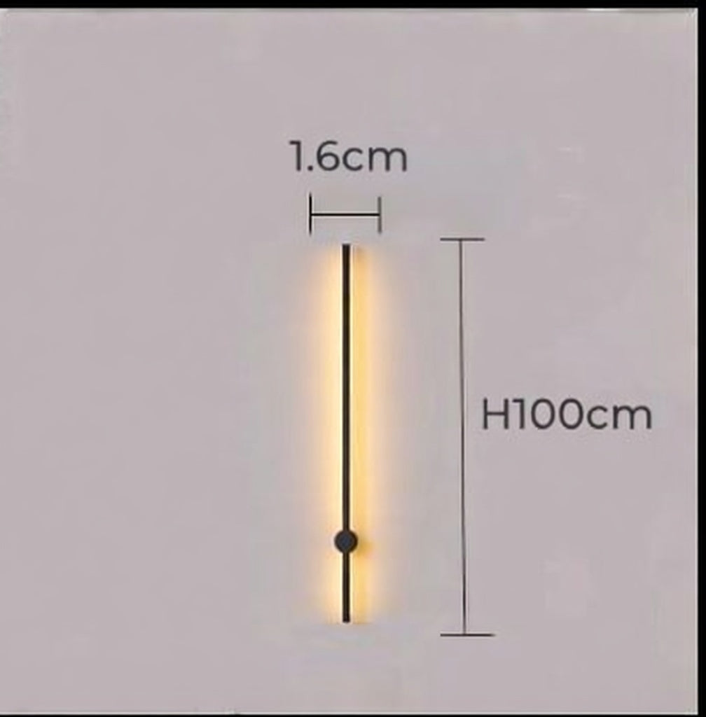 Living room brass tube LED wall light