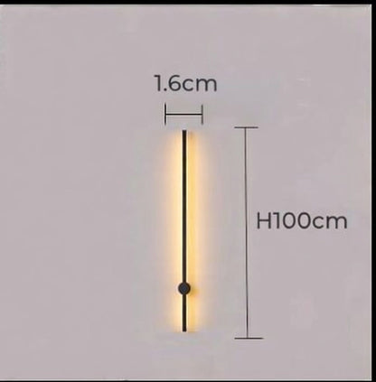 Living room brass tube LED wall light