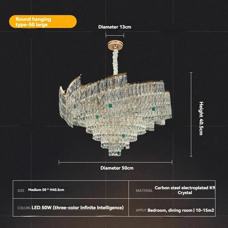 Luxury European crystal light fixture