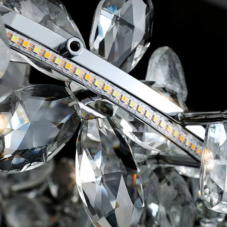 Luxury LED crystal ceiling fixture