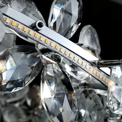 Luxury LED crystal ceiling fixture