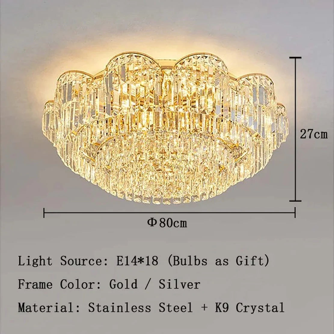 Luxury crystal ceiling lighting