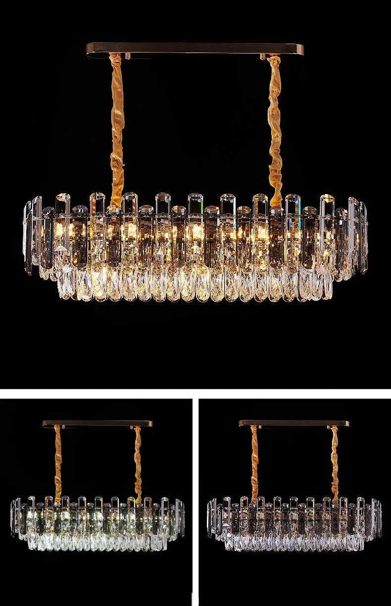 Luxury crystal pendant close-up view