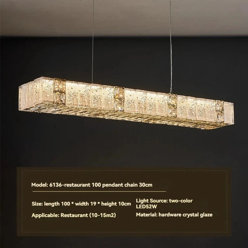 Luxury crystal pendant gold finish