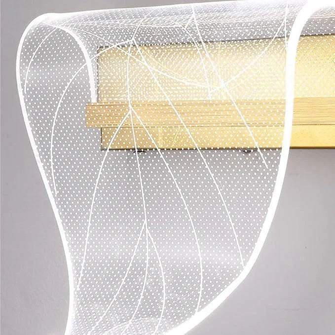 Luxury gold LED wall lamp installed