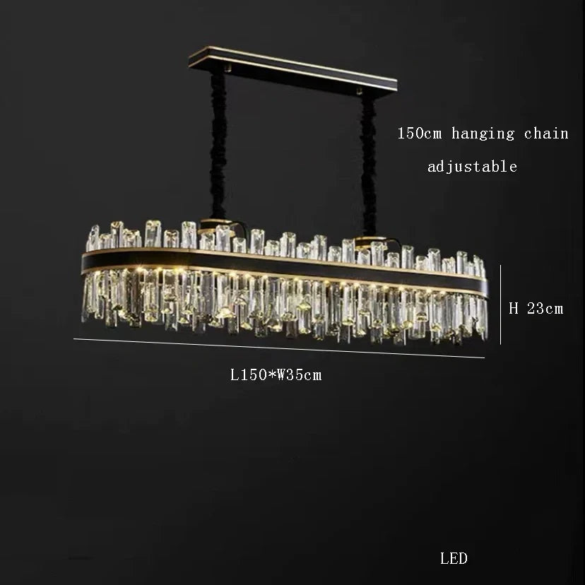 Luxury indoor crystal ceiling fixture