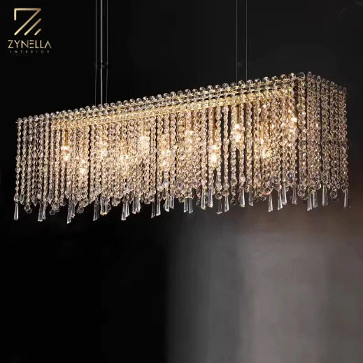 Luxury modern crystal flush mount chandelier