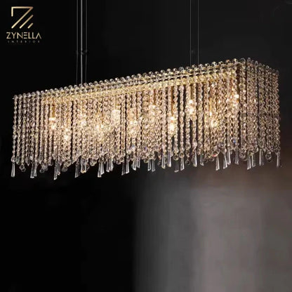 Luxury modern crystal flush mount chandelier