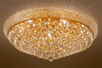 Luxury round crystal LED chandelier