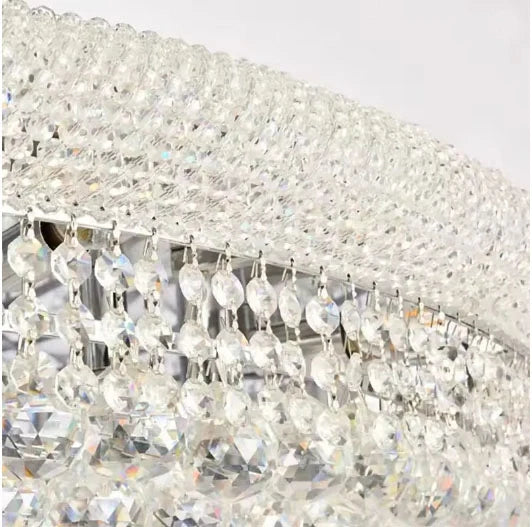Luxury round crystal hanging chandelier