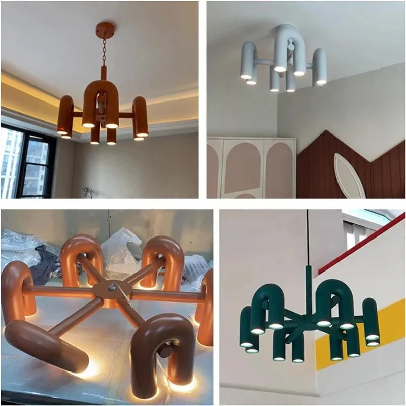 Macarone U-shaped LED ceiling lamp