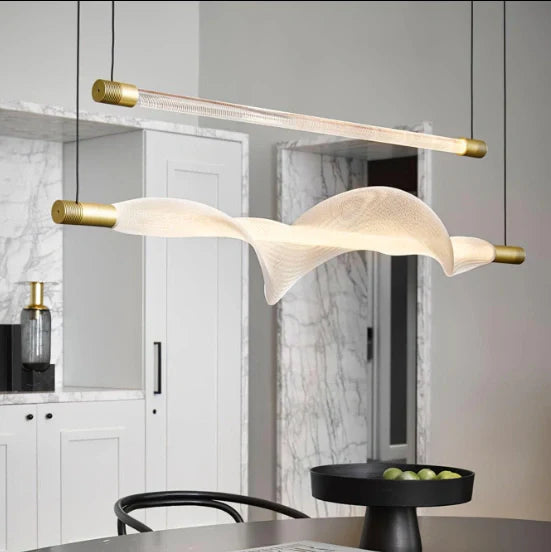 Minimalist LED Linear Pendant – Modern Bedroom Fixture