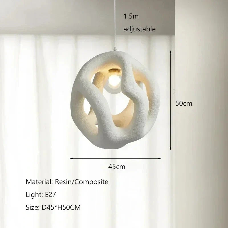 Minimalist resin ceiling pendant light