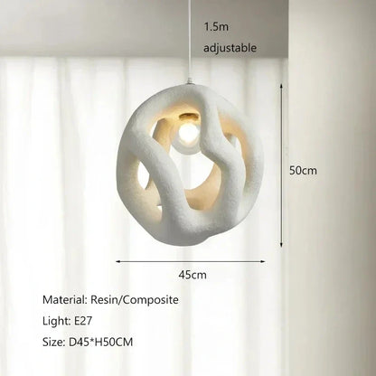 Minimalist resin ceiling pendant light
