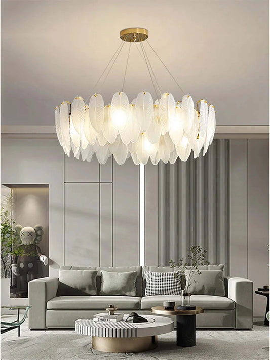 Modern LED alloy ceiling chandelier