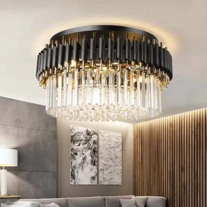 Modern LED crystal chandelier interior