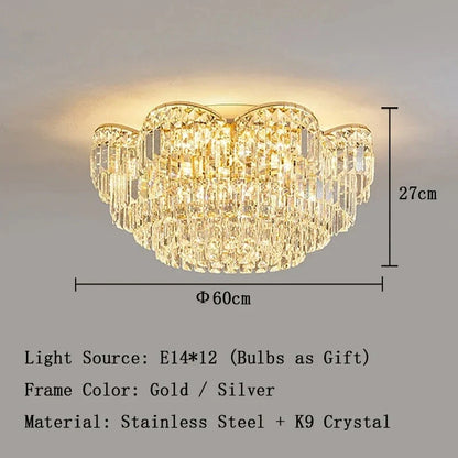 Modern LED crystal pendant fixture