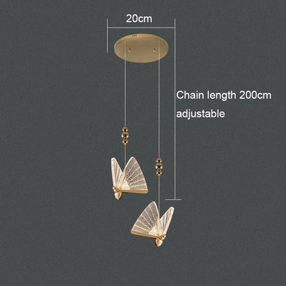 Modern acrylic butterfly ceiling fixture