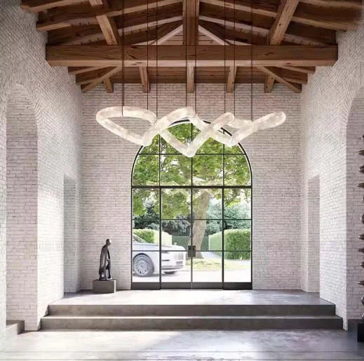 Modern alabaster LED ceiling pendant