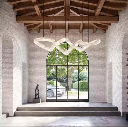 Modern alabaster LED ceiling pendant