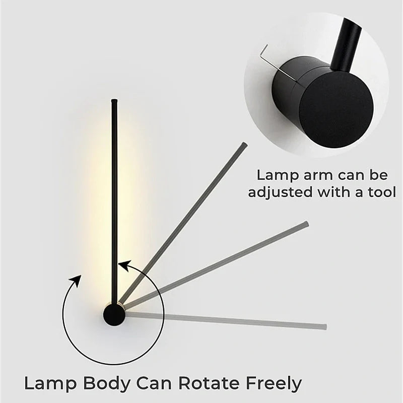 Modern brass wall lamp for living room