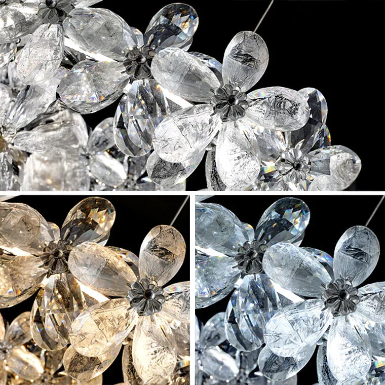 Modern chrome LED chandelier