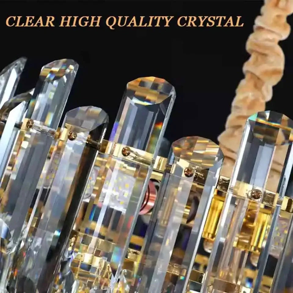 Modern crystal ceiling fixture for villa