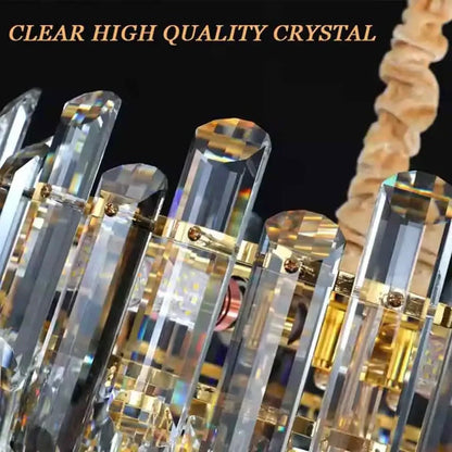 Modern crystal ceiling fixture for villa