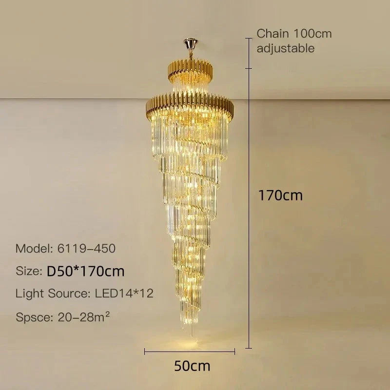 Modern crystal pendant for dining room