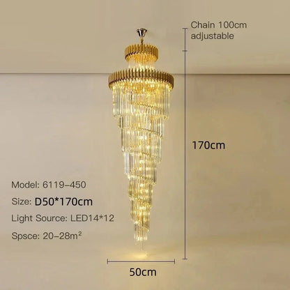Modern crystal pendant for dining room