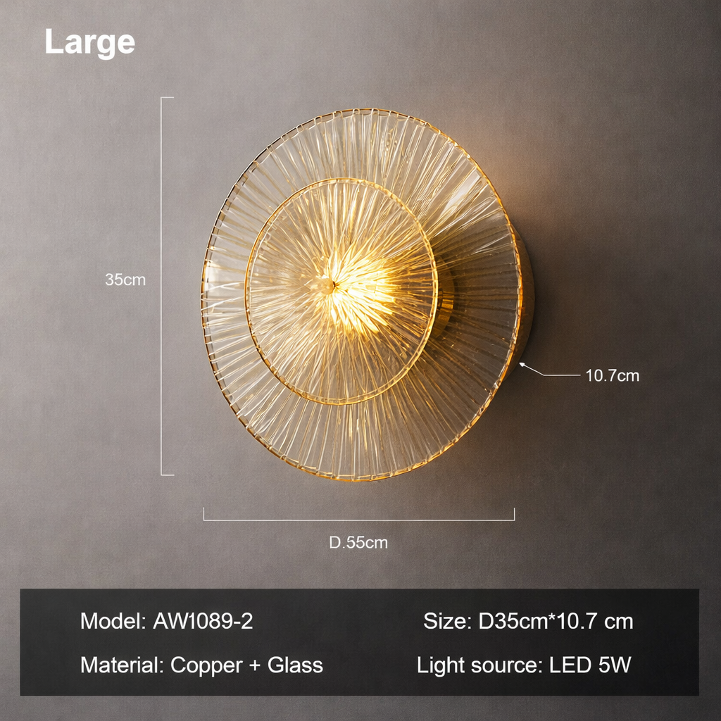 Modern decorative glass wall lamp