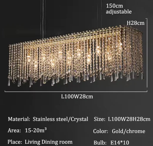 Modern flush mount chandelier with crystals