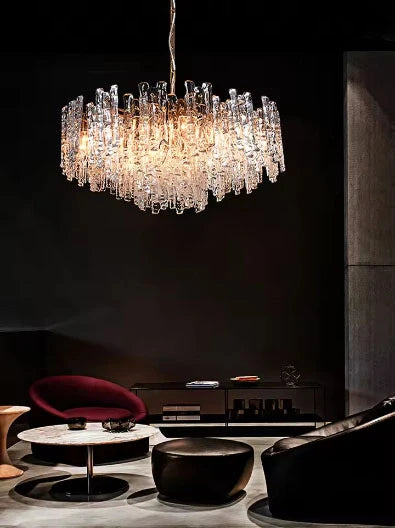 Modern glass LED chandelier