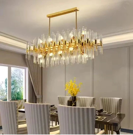 Modern gold crystal ceiling chandelier