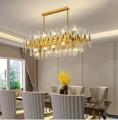 Modern gold crystal ceiling chandelier