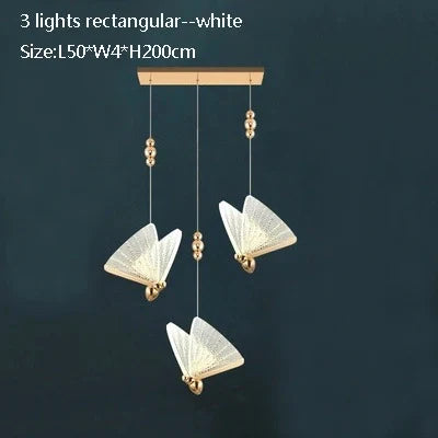 Modern interior butterfly hanging lamp