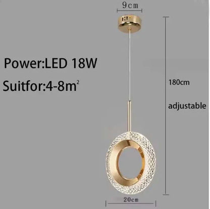 Neutral Light LED Bedside Pendant – Minimalist Design