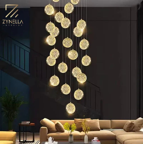 Nordic crystal ceiling pendant light