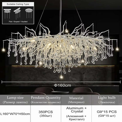 Premium Crystal Chandelier – Modern LED Fixture