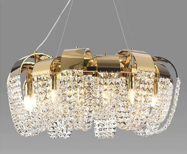 Denise Chandelier Modern  Luxury Gold Frame Light Fitting - Zynella