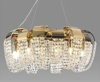 Denise Chandelier Modern  Luxury Gold Frame Light Fitting - Zynella