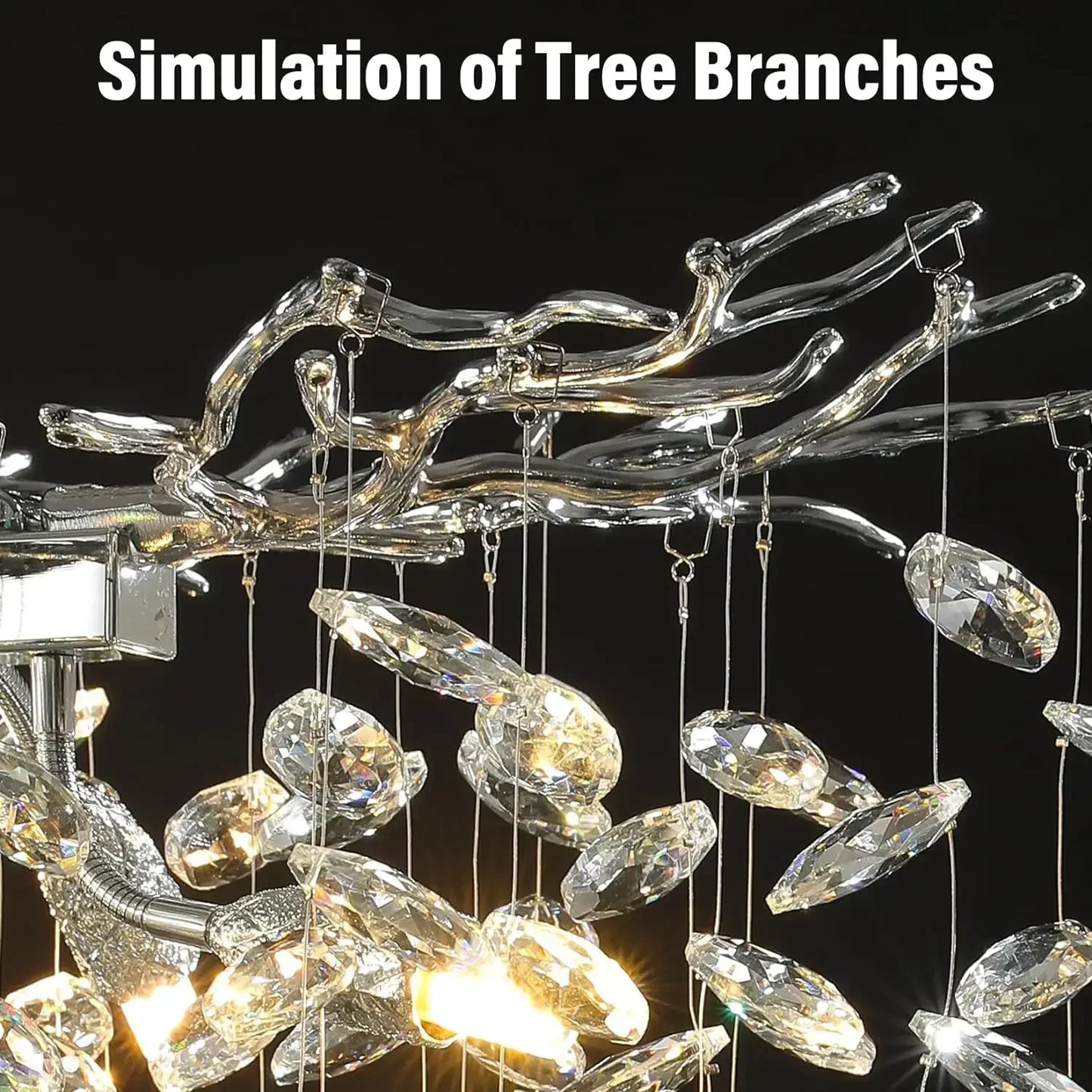 Zynella Chrome Branch Chandelier