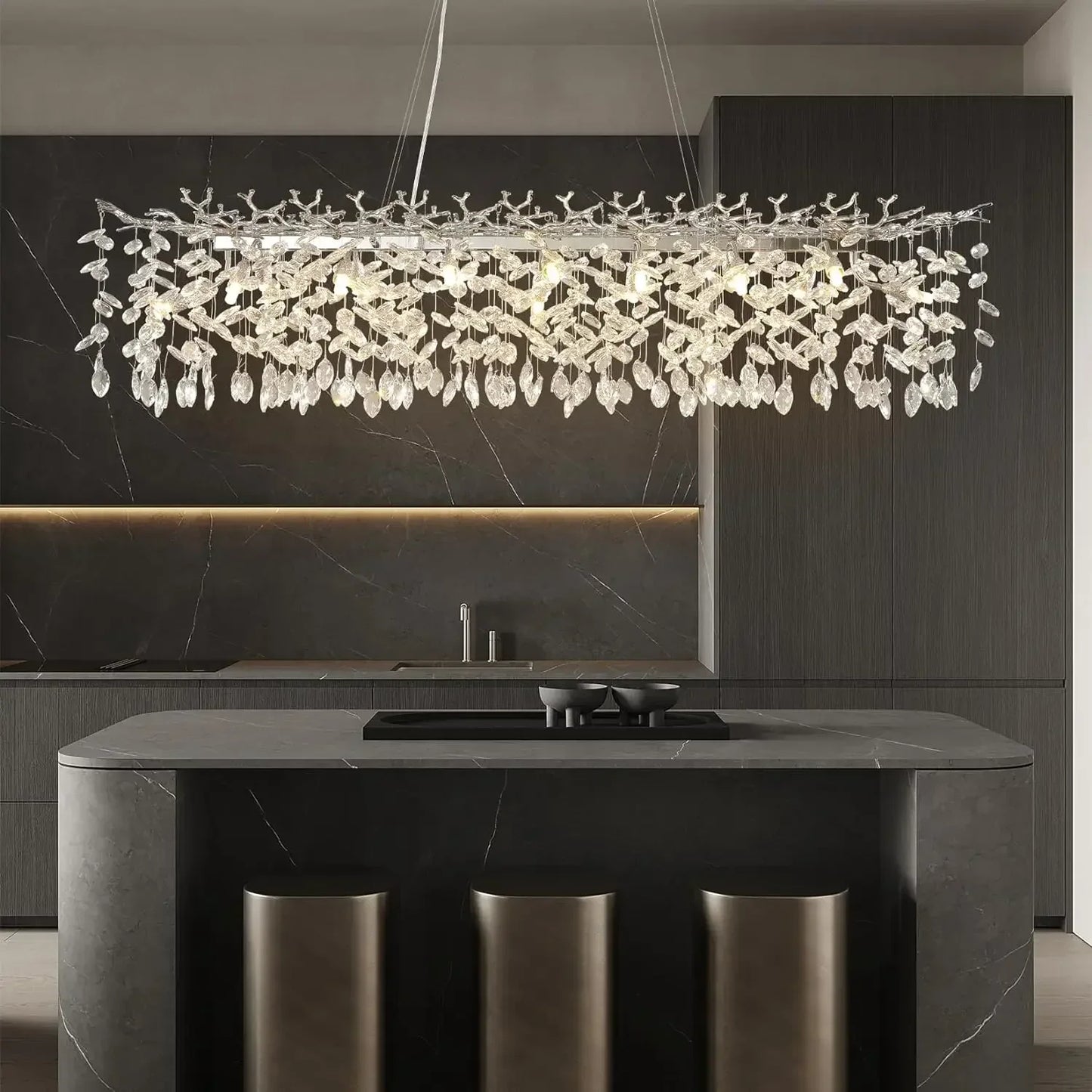 Zynella Chrome Branch Chandelier