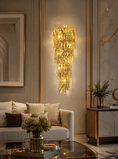 Crystal Rainfall Wall Lamp