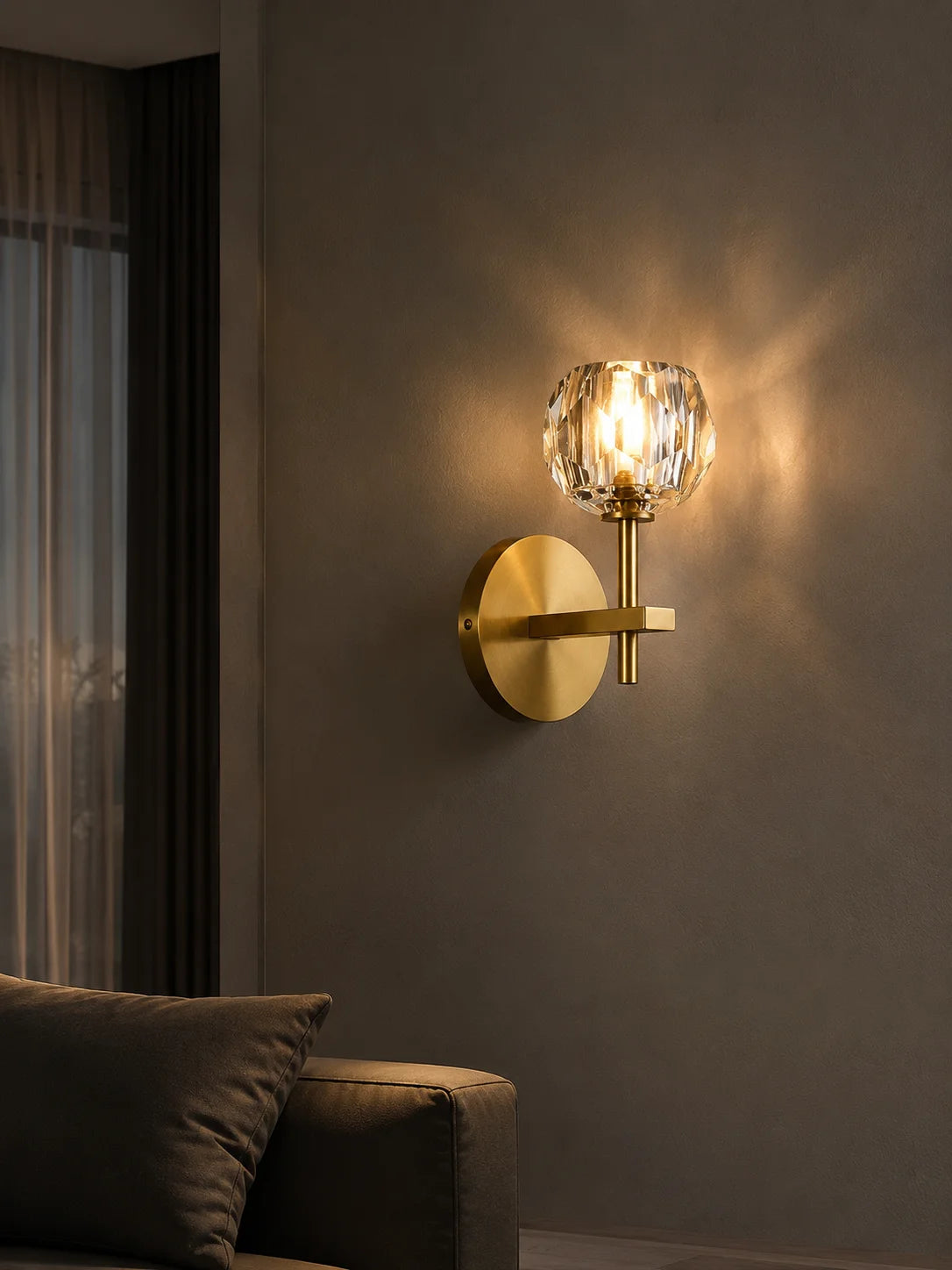 Ebony Crystal Classic Wall Lights