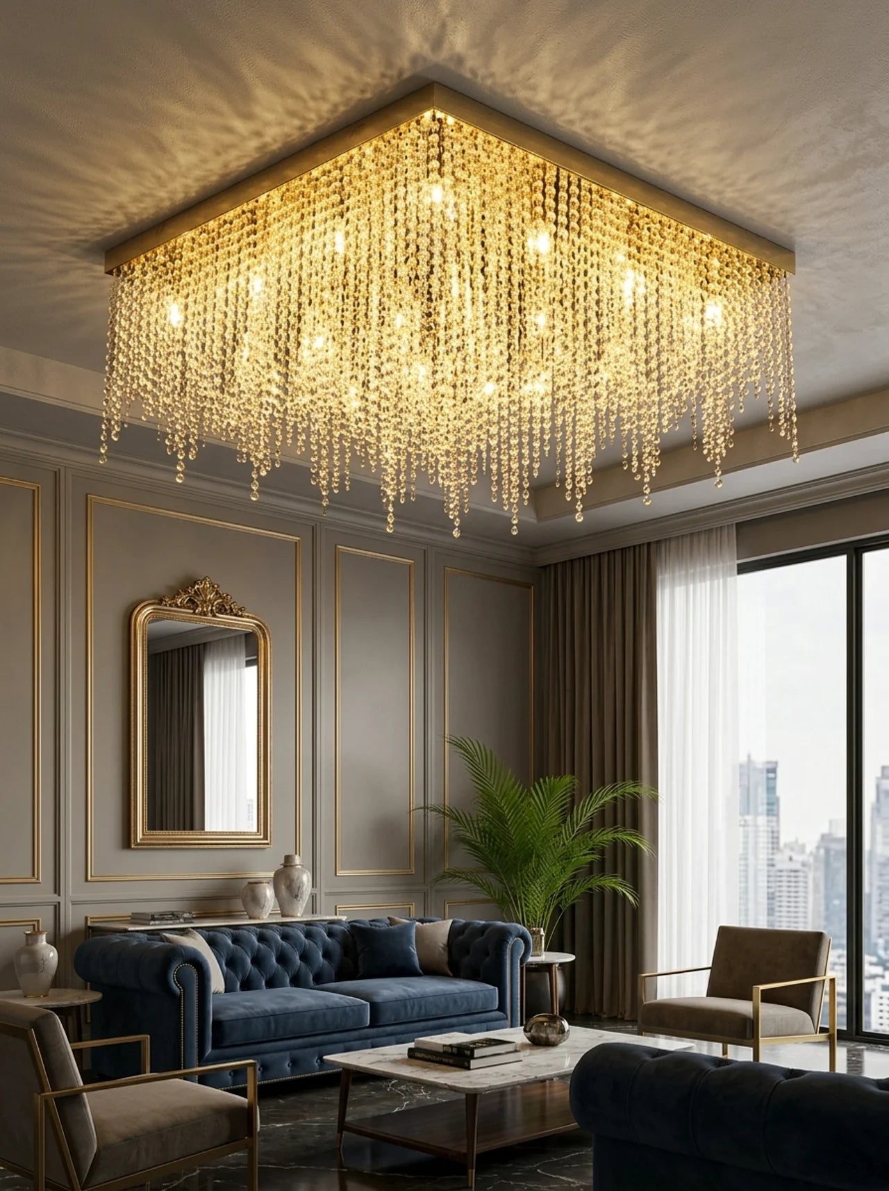 Auren Square Frame Ceiling Lamp