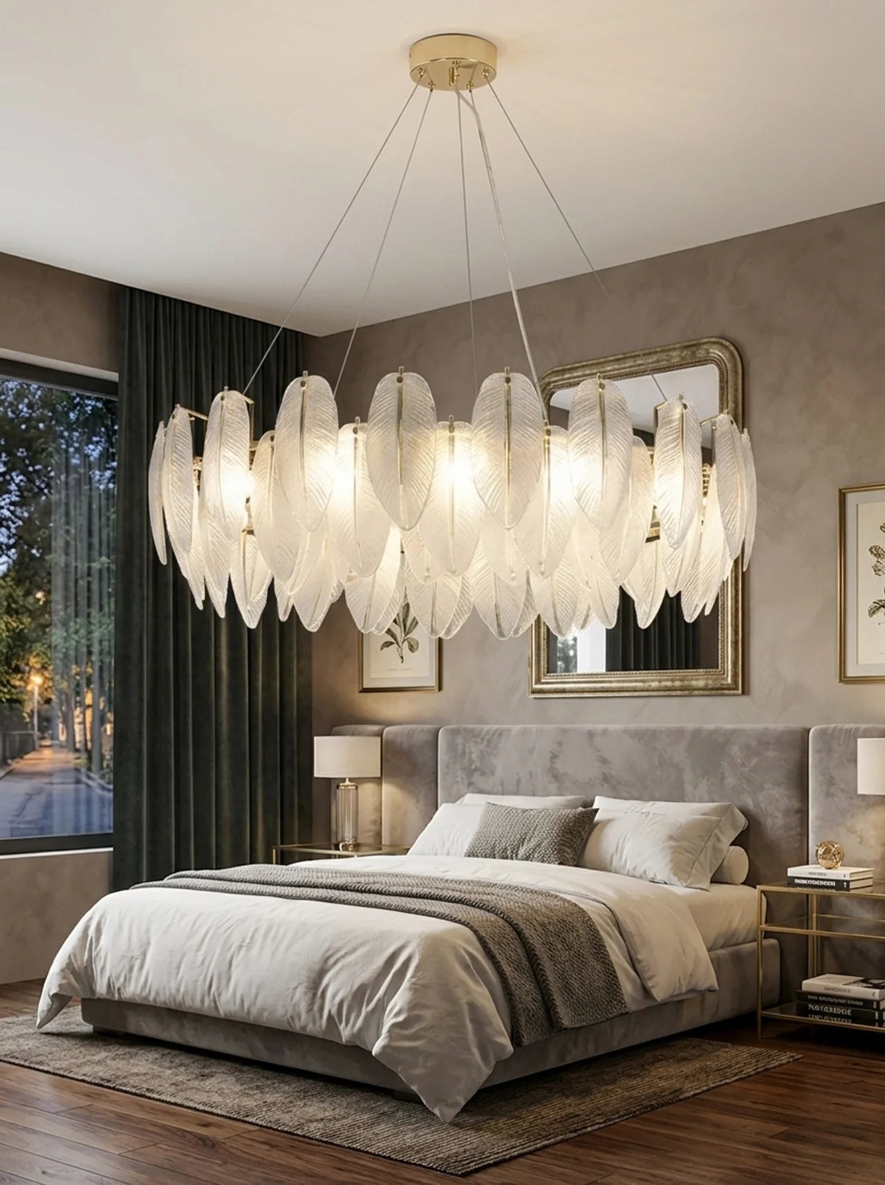 Feather Antique Chandelier