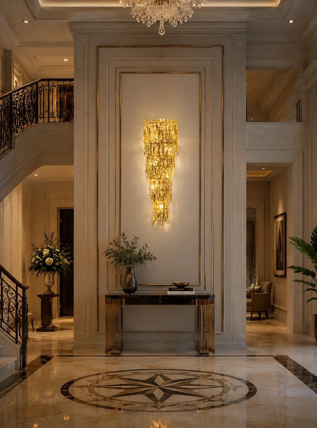 Crystal Rainfall Wall Lamp